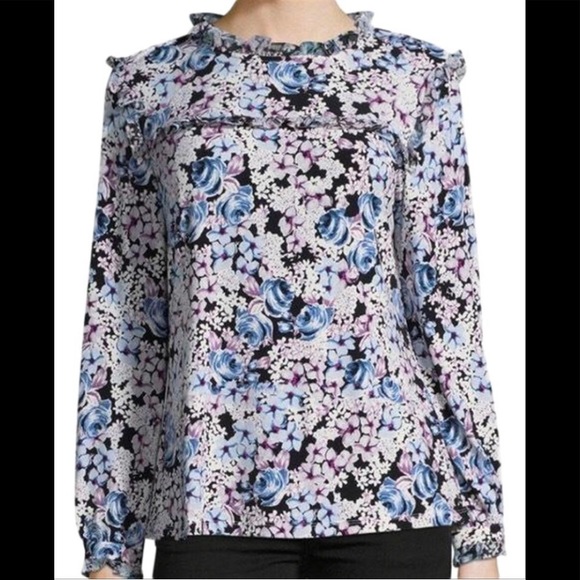 Karl Lagerfeld Tops - Karl Lagerfeld Floral Ladies Blouse in Sz. Large